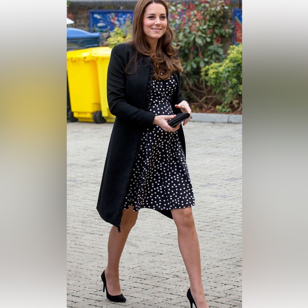 Asos polka dot maternity dress ASO Duchess Kate.